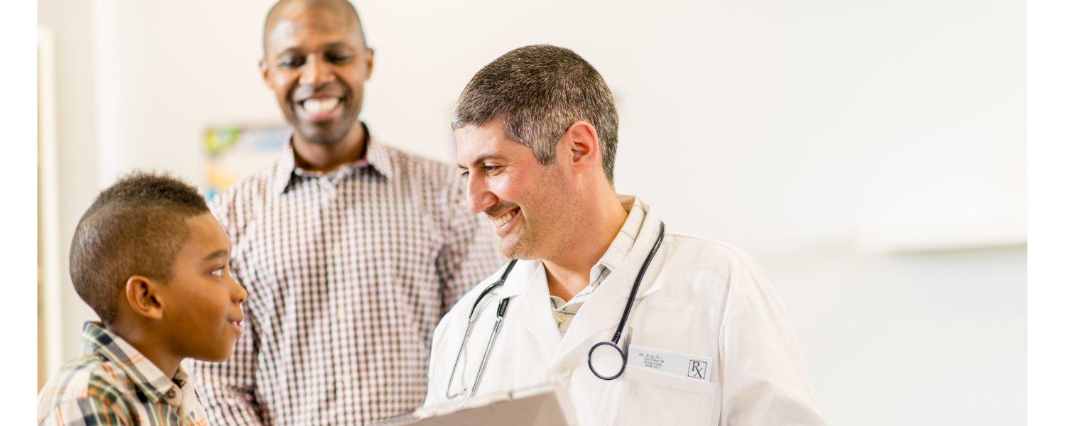 doctor providing examination of child